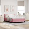 vidaXL Cama tipo Box Spring con colch&oacute;n Rosa 160 x 200 cm Terciopelo