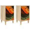 vidaXL Mesa de noche ZAANDAM 2 uds. Roble Sonoma 36 x 33 x 60 cm