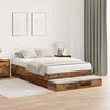 vidaXL Cama con almacenamiento con caj&oacute;n Madera Vieja 120 cm