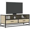 vidaXL Mueble TV metal y madera ingenier&iacute;a roble Sonoma 100x34,5x40 cm