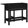 vidaXL Jardinera con tapa plegable madera maciza de pino negro