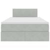 vidaXL Cama con almacenamiento Gris Claro 120 x 200 cm Terciopelo