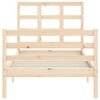 vidaXL Estructura de cama con cabecero madera maciza 90x200 cm