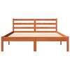 vidaXL Estructura de cama sin colch&oacute;n madera maciza marr&oacute;n 120x190 cm