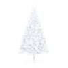 vidaXL Medio &aacute;rbol de Navidad con luces y bolas blanco 240 cm