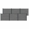 vidaXL Panel de valla 6 uds. 1020 x 146 cm WPC y Aluminio Gris