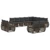 vidaXL Conjunto de sof&aacute;s de jard&iacute;n 12 uds. Gris y Gris Oscuro