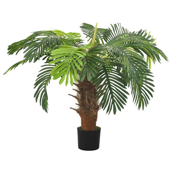 vidaXL Palmera Cycas artificial con macetero 90 cm verde