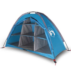 vidaXL Tienda de almacenaje 9 compartimentos impermeable azul