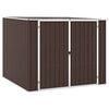vidaXL Cobertizo de jard&iacute;n acero galvanizado marr&oacute;n 195x198x159 cm