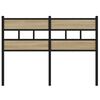 vidaXL Cabecero de repuesto de acero y madera de ingenier&iacute;a roble 120 cm