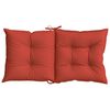 vidaXL Cojines silla respaldo bajo 6 ud tela rojo melange 100x50x7 cm