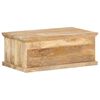 vidaXL Mesa de centro con puerta madera maciza de mango 90x50x35 cm