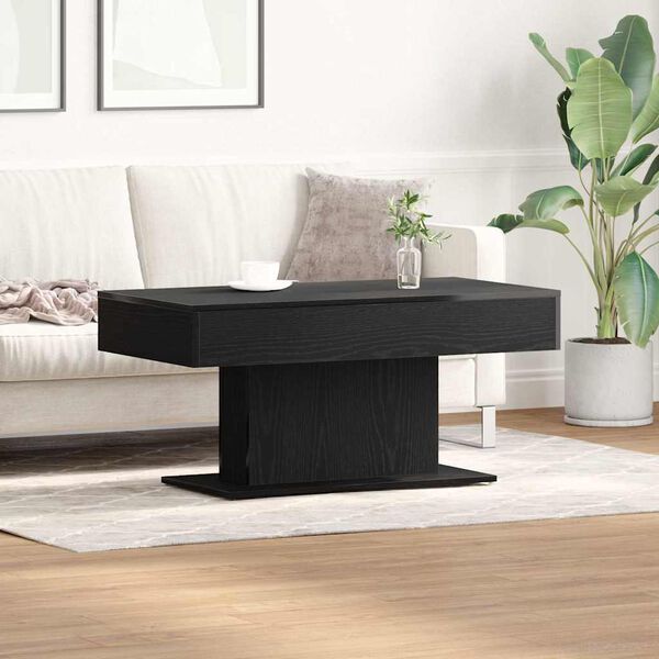 vidaXL Mesa de Caf&eacute; Roble Negro 96 x 50 x 45 cm Madera de ingenier&iacute;a