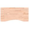 vidaXL Tablero de escritorio madera maciza de haya 80x(36-40)x2,5 cm