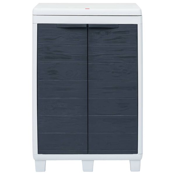 vidaXL Cubo de basura para jardín con 3 bolsas gris oscuro 65x38x102cm