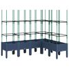 vidaXL Jardinera con enrejado PP azul gris 160x120x142,5 cm