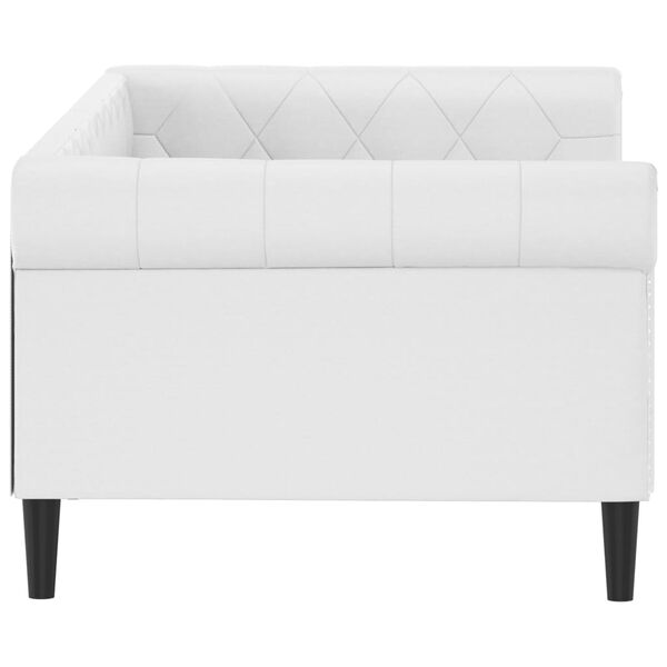 vidaXL Sofá cama cuero sintético blanco 80x200 cm