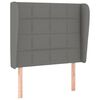 vidaXL Cabecero con orejas de tela gris oscuro 83x23x118/128 cm