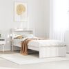 vidaXL Estructura de cama con cabecero madera pino blanco 75x190 cm