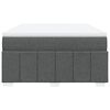 vidaXL Cama box spring con colch&oacute;n tela gris oscuro 160x200 cm