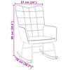 vidaXL Silla mecedora de terciopelo gris claro
