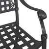 vidaXL Conjunto de mesa de jard&iacute;n 3 pcs Negro Aluminio fundido