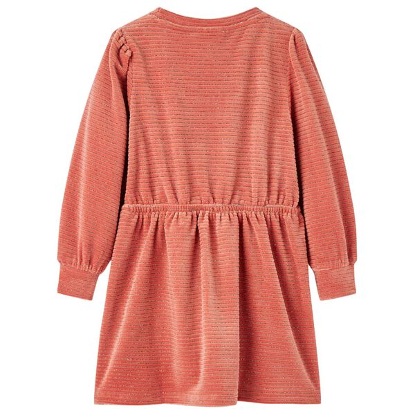 Vestido infantil de manga larga rosa 116
