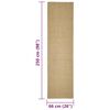 vidaXL Alfombra de sisal para rascador 66x250 cm