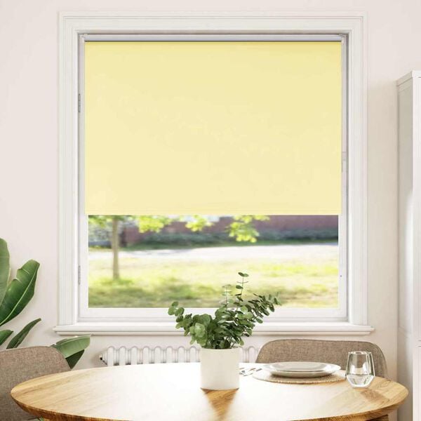 vidaXL Estor Enrollable Opaco Amarillo 95x130 cm Tela Ancho 90,7 cm