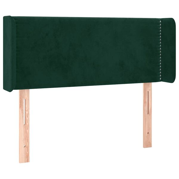 vidaXL Cabecero con LED de terciopelo verde oscuro 83x16x78/88 cm
