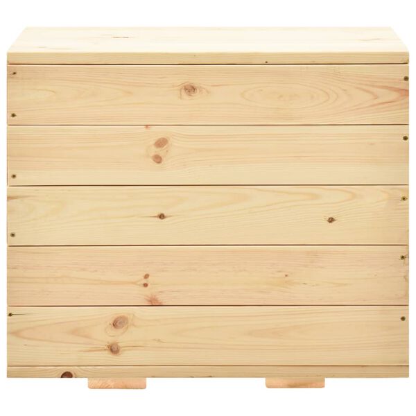 vidaXL Caja de almacenaje de madera maciza de pino 60x54x50,7 cm