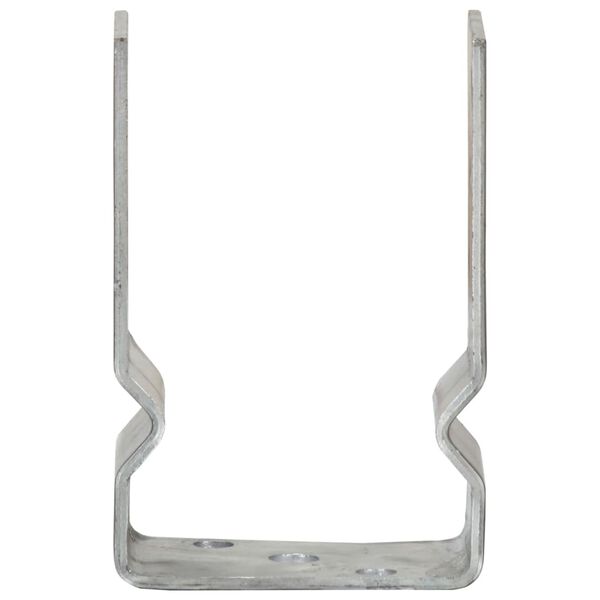 vidaXL Anclajes de valla 6 uds acero galvanizado plateado 9x6x15 cm