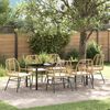 vidaXL Conjunto de Comedor de Jard&iacute;n 7 pcs Marr&oacute;n rat&aacute;n sint&eacute;tico