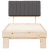 vidaXL Estructura de Cama con Cabecera Tapizada Gris oscuro