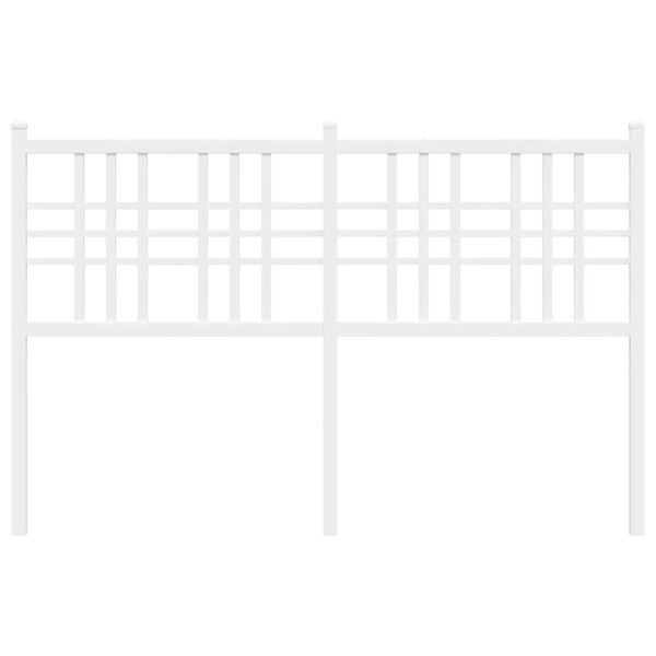vidaXL Cabecero de repuesto de metal blanco 120 cm