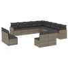 vidaXL Set sof&aacute;s de jard&iacute;n con cojines 13 piezas rat&aacute;n sint&eacute;tico gris