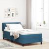 vidaXL Cama tipo Box Spring Azul oscuro 100 x 200 cm Terciopelo