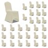 vidaXL Funda de silla el&aacute;stica crema 30 unidades