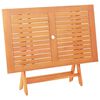 vidaXL Mesa de jardín plegable madera maciza de eucalipto 120x70x75 cm