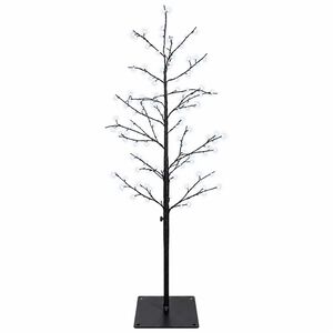 vidaXL &Aacute;rbol de Navidad de abedul micro Negro 120 cm Acero 279 LED