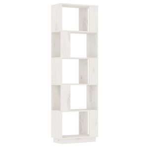 vidaXL Estanter&iacute;a/divisor de espacios madera pino blanco 51x25x163,5cm
