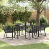 vidaXL Conjunto de Comedor de Jard&iacute;n 5 pcs Negro