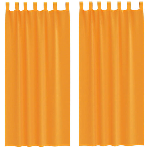 vidaXL Cortinas de gasa con trabillas 2 uds naranja 140x225 cm
