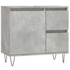 vidaXL Armario de ba&ntilde;o madera contrachapada gris hormig&oacute;n 65x33x60 cm