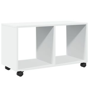 vidaXL Armario con ruedas madera ingenier&iacute;a blanco 72x33x42,5 cm