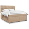 vidaXL Cama box spring con colch&oacute;n cuero sint&eacute;tico capuchino 180x200cm