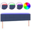 vidaXL Cabecero con LED de tela azul 160x5x78/88 cm