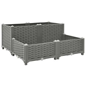 vidaXL Arriate polipropileno 80x80x38 cm