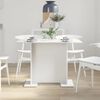 vidaXL Mesa de comedor de madera contrachapada blanco 110x60x75 cm